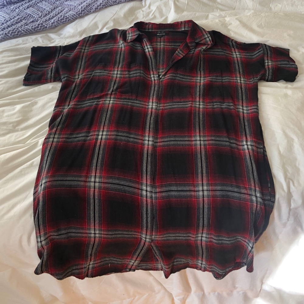 Madewell Day Spring Flannel Shirt Dress